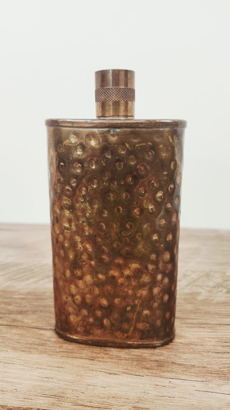 Authentic Jacob Bromwell Copper Flask Handmade Hammered Solid Copper Hip Flask